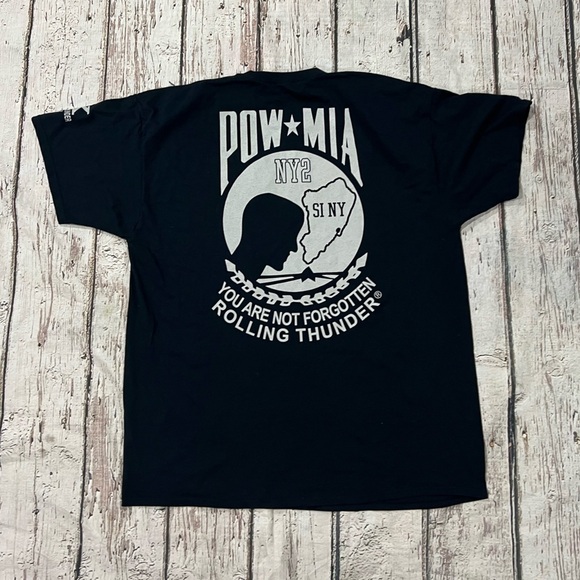 Rolling Thunder Motorcycle Bike Rally 2014 New York City Crewneck Tee Tshirt - Picture 2 of 4